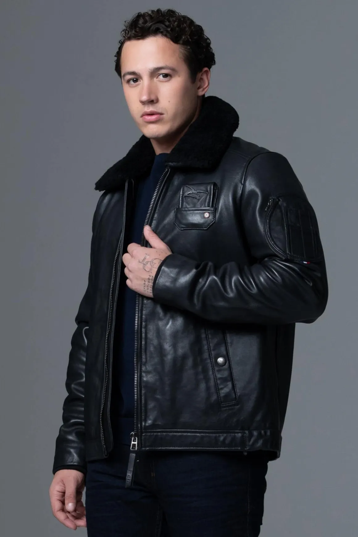 Blouson Homme Armée De L'air Et De L'espace Jet Atlas Black
