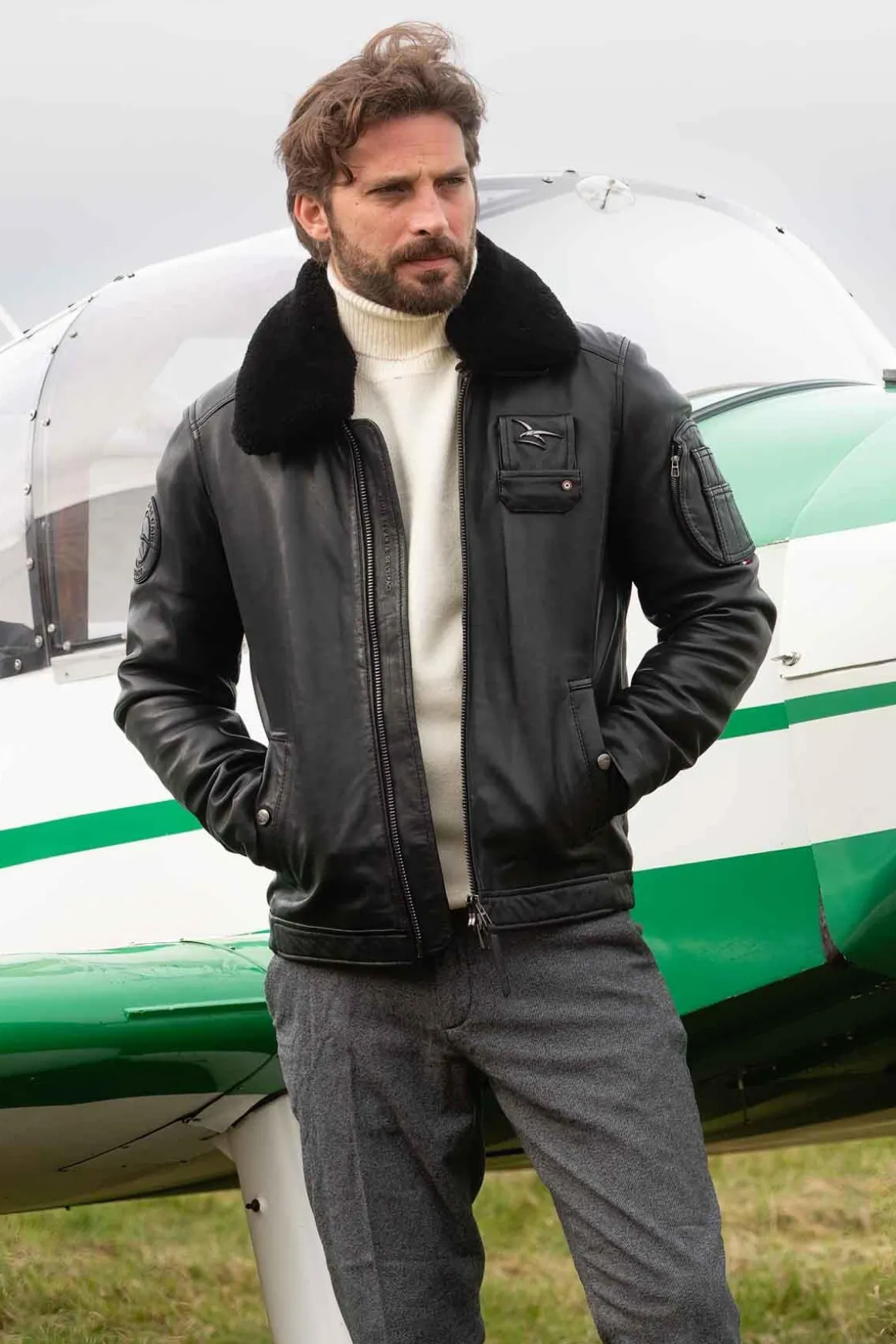 Blouson Homme Armée De L'air Et De L'espace Jet Atlas Black