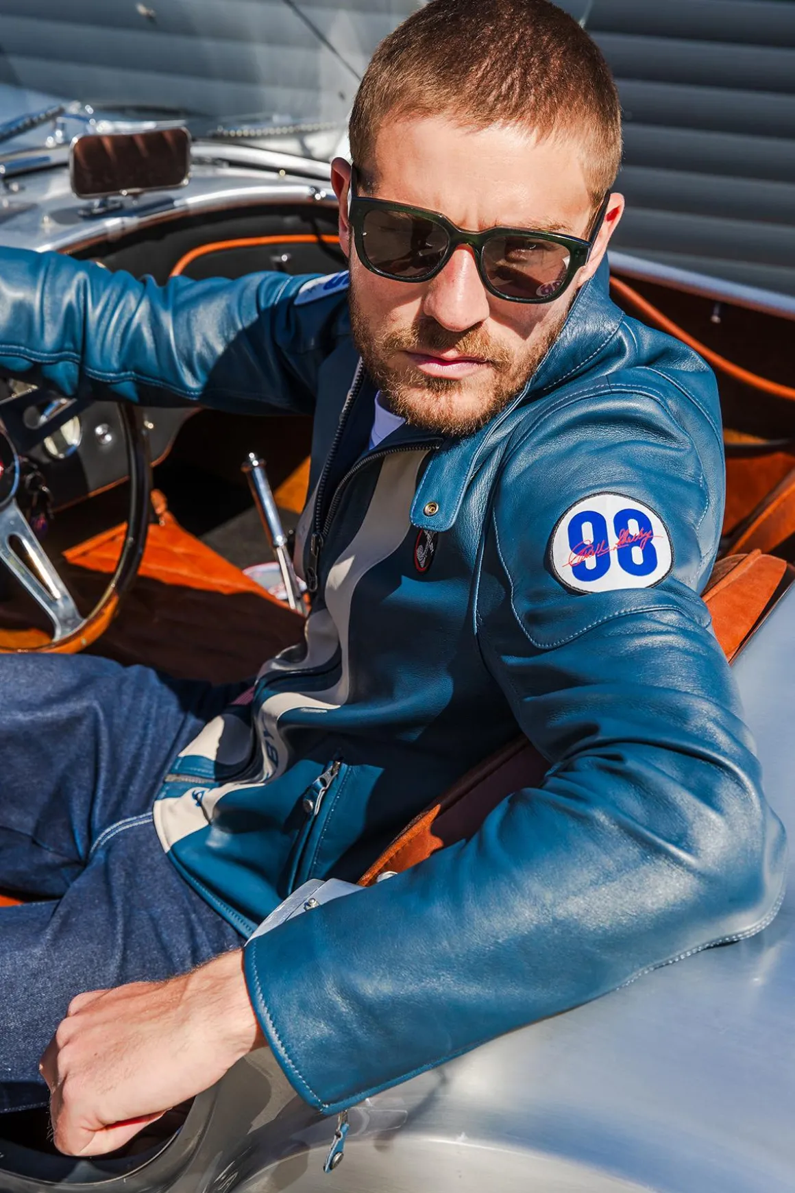 Blouson Homme Carroll Shelby Shelby Men Royal Blue