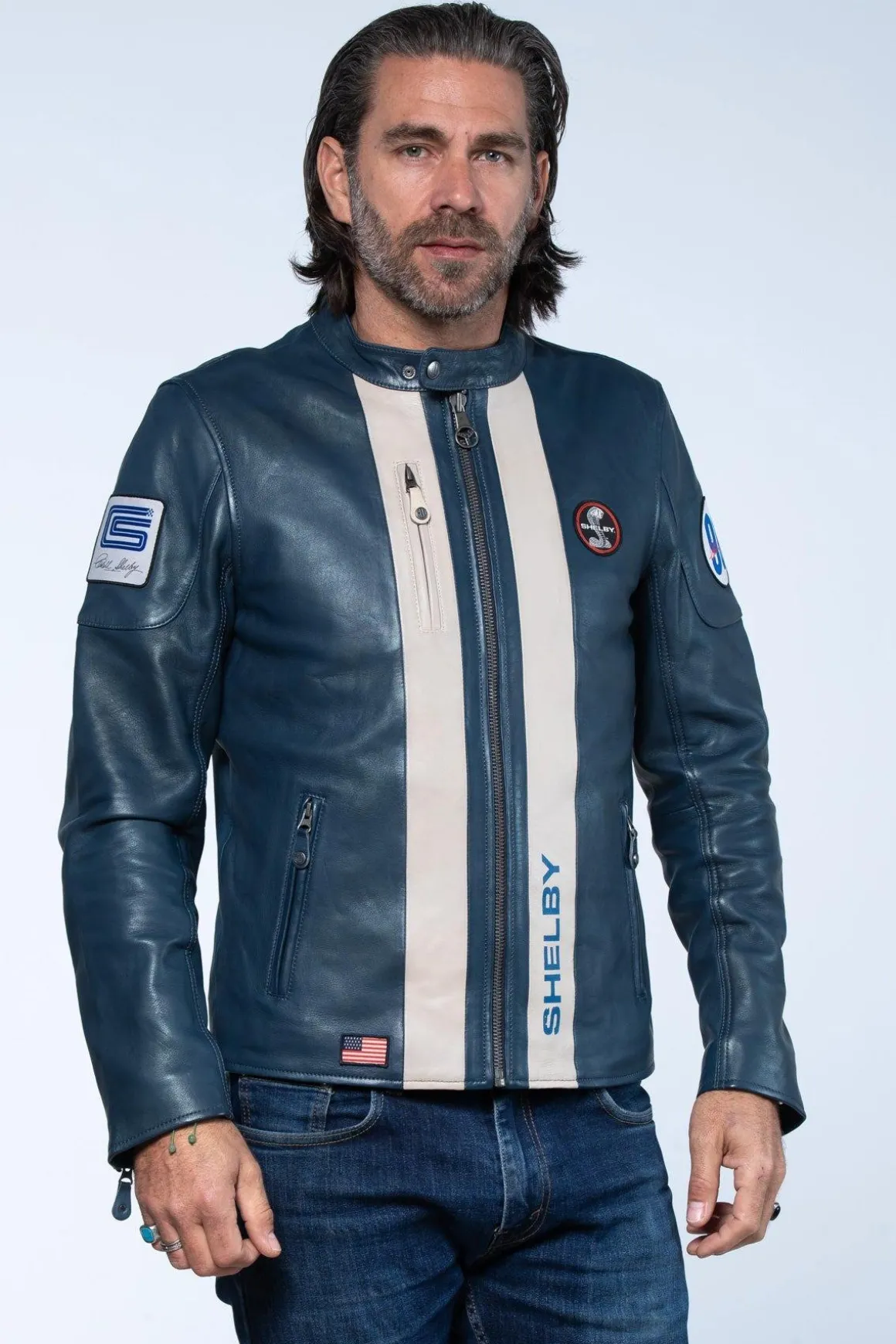 Blouson Homme Carroll Shelby Shelby Men Royal Blue