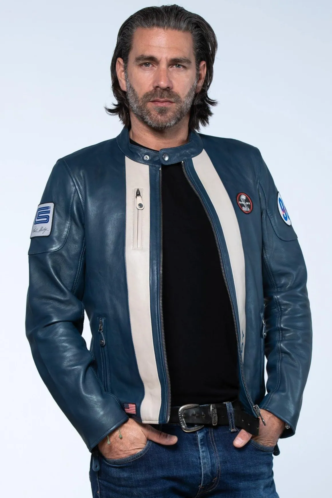 Blouson Homme Carroll Shelby Shelby Men Royal Blue