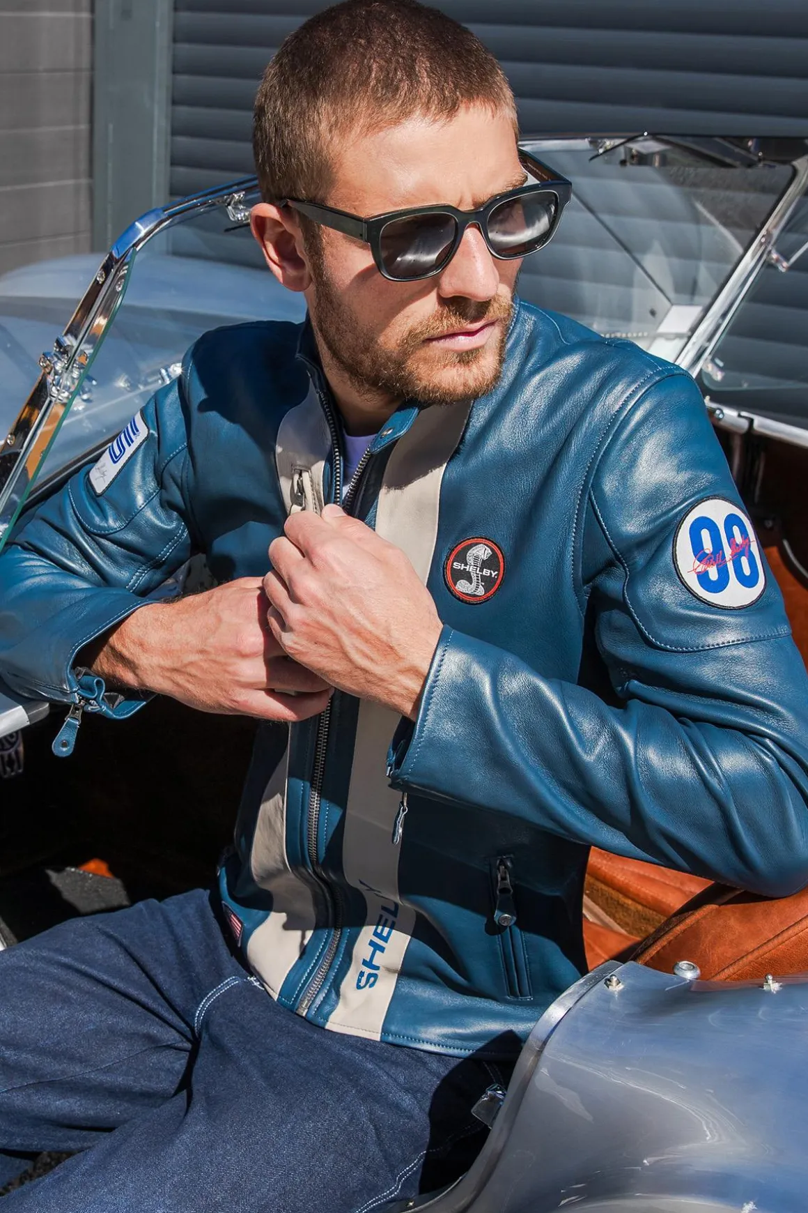 Blouson Homme Carroll Shelby Shelby Men Royal Blue