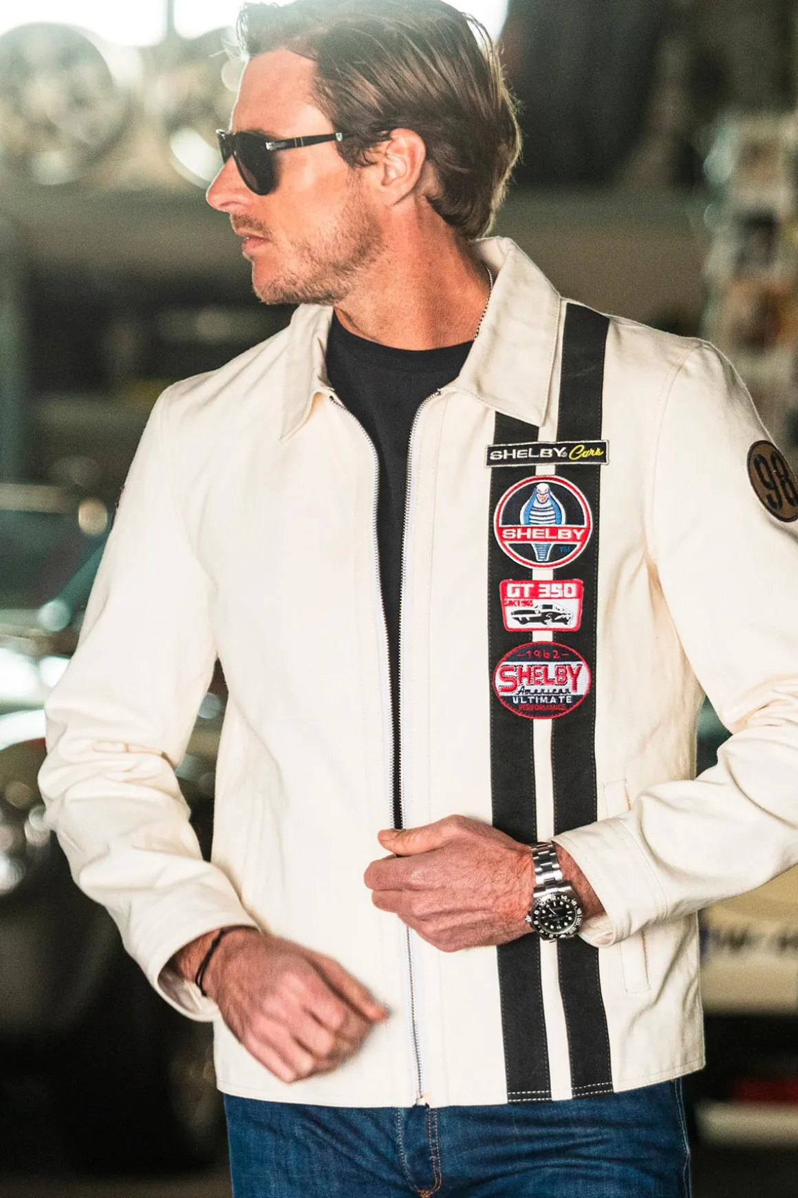 Blouson Homme Carroll Shelby Snake Ecru