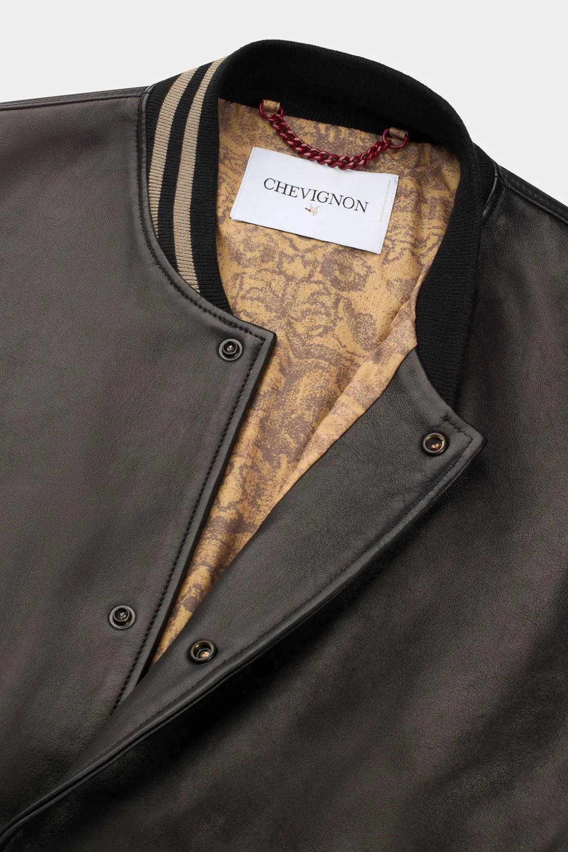 Blouson Homme Chevignon Teddy Varsity Black/White