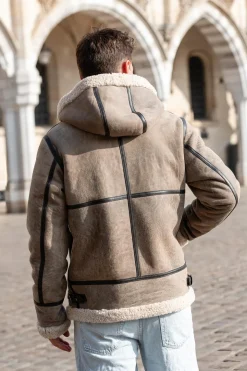 Blouson Homme Cityzen Bombardier Capuche Old Sable