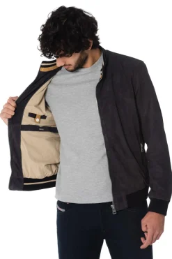 Blouson Homme Cityzen Eridan Goat Suede Navy Zz40