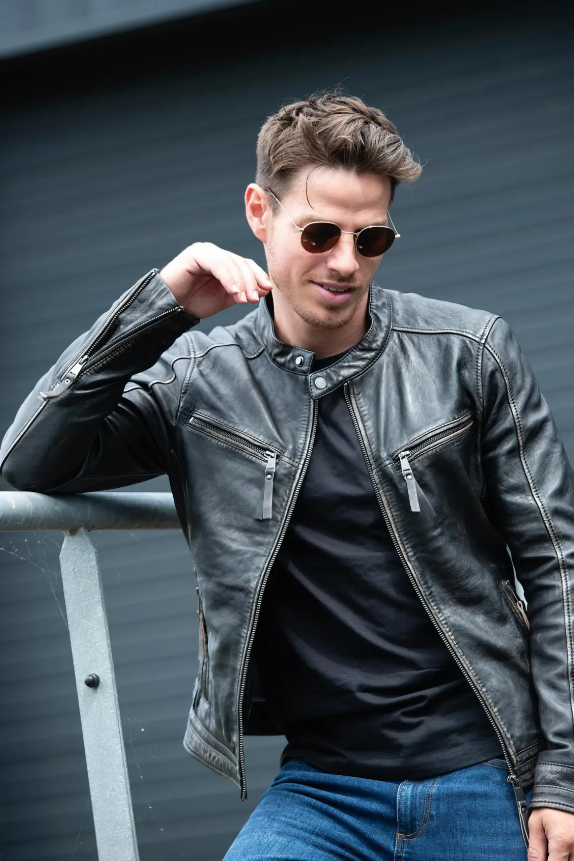 Blouson Homme Cityzen Kansas Rub Off Black