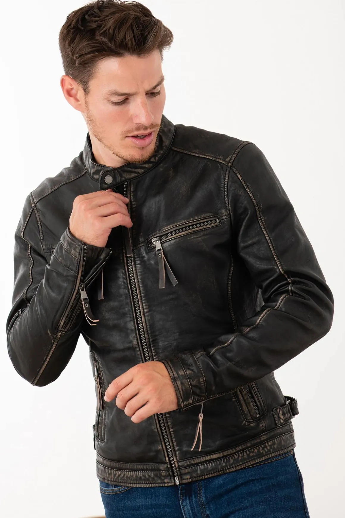 Blouson Homme Cityzen Kansas Rub Off Black