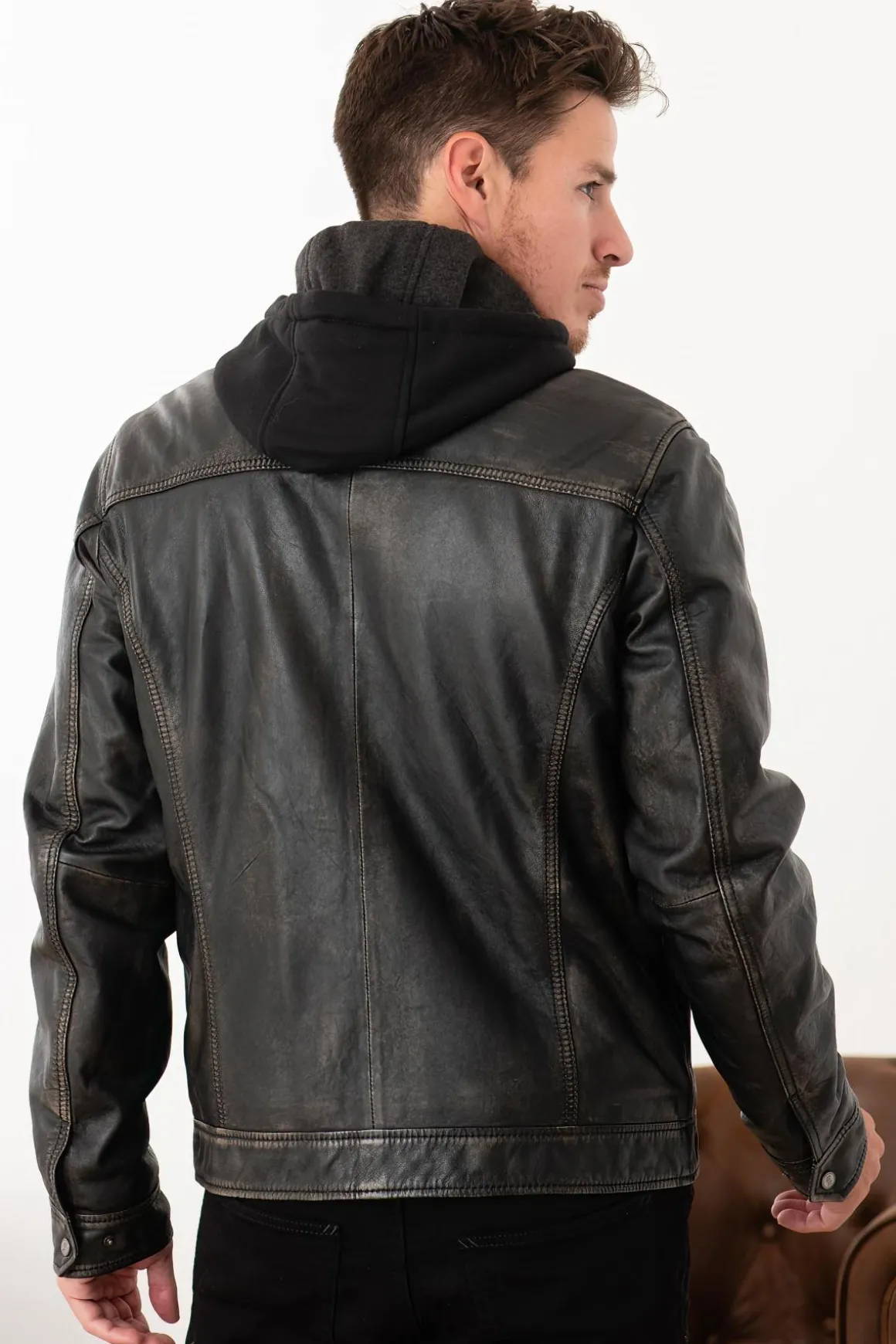 Blouson Homme Cityzen Philadelphia Rub Off Black