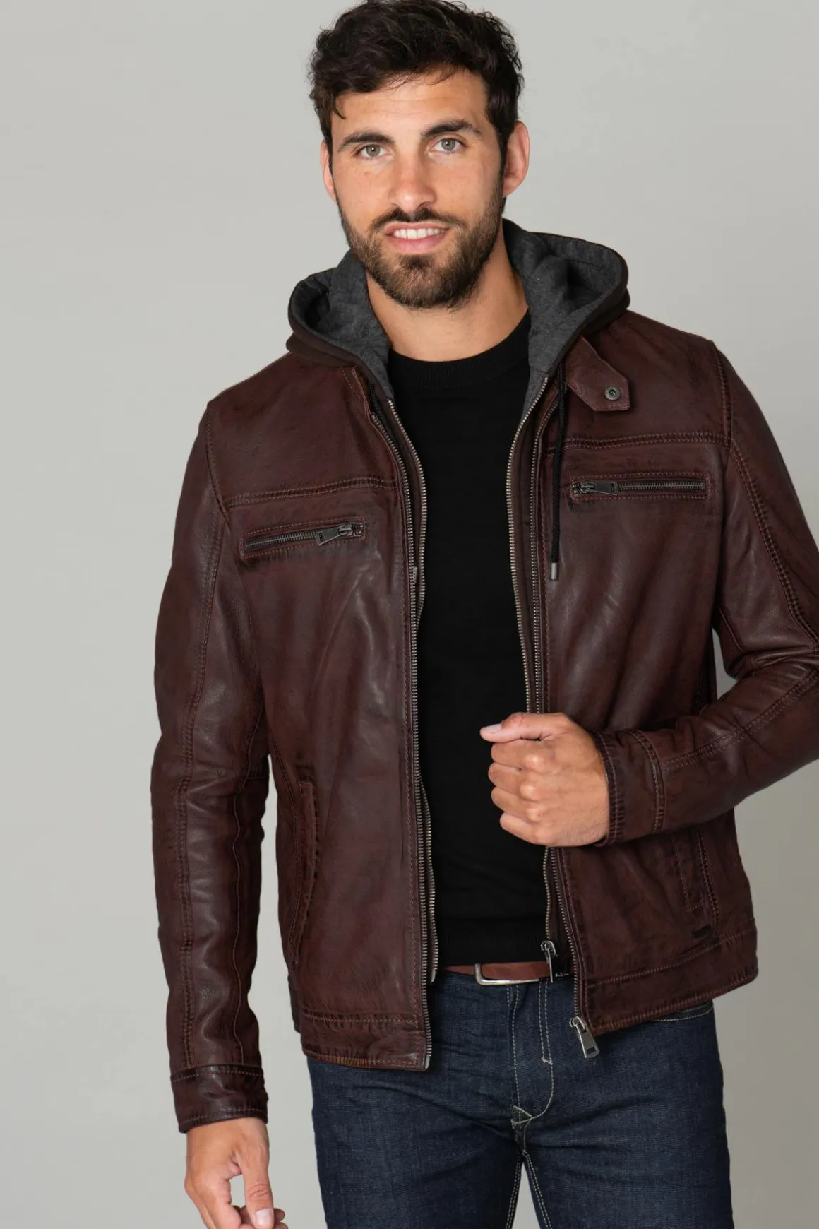 Blouson Homme Cityzen Philadelphia 3 Dark Brown