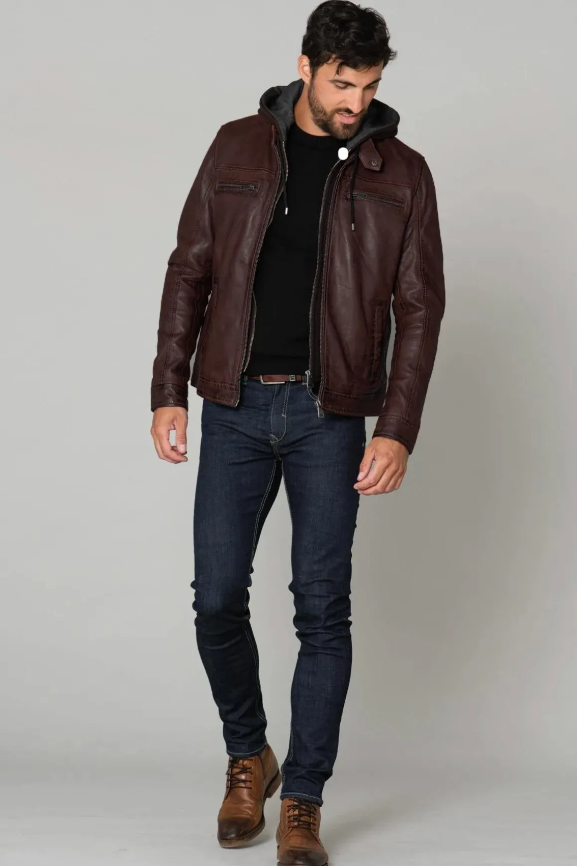 Blouson Homme Cityzen Philadelphia 3 Dark Brown