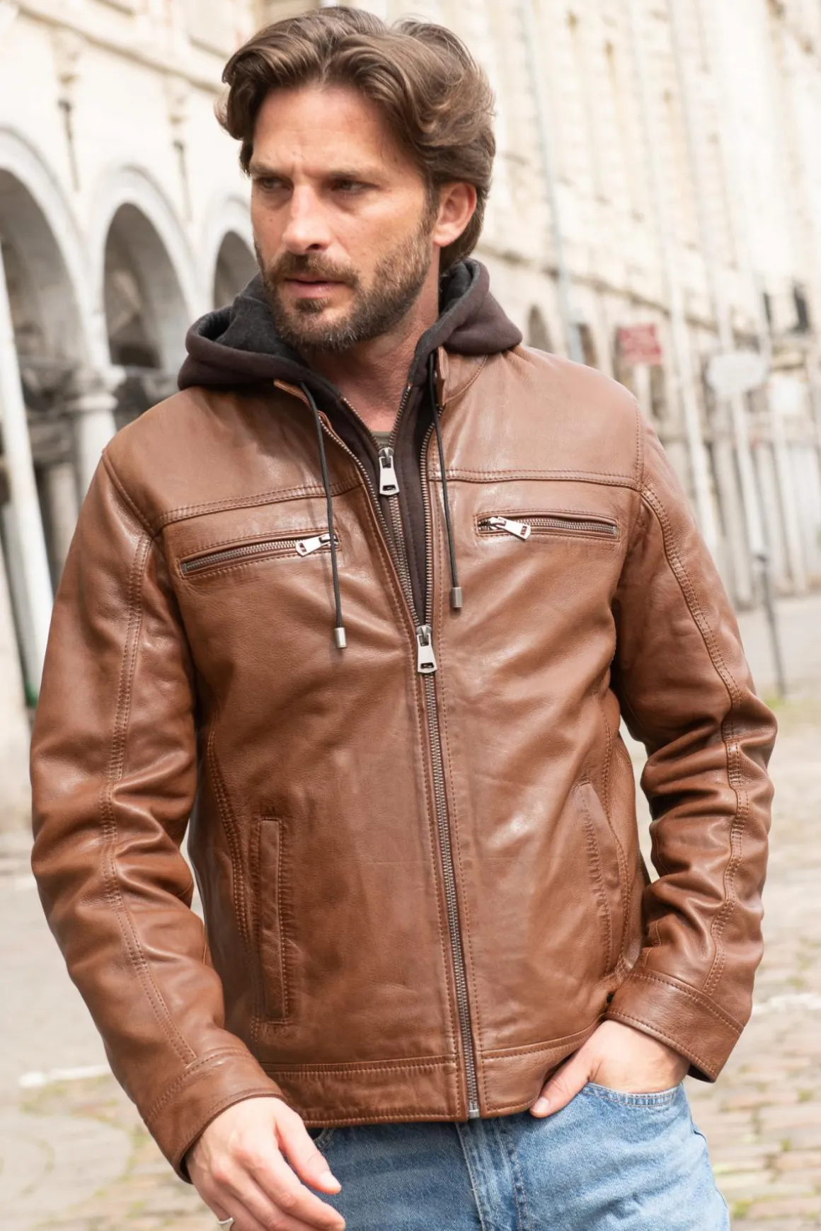 Blouson Homme Cityzen Philadelphia 3 New Cognac