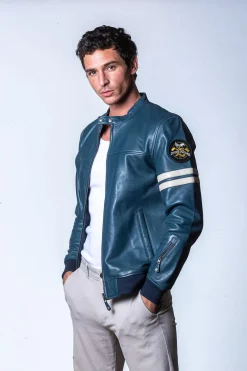 Blouson Homme Classic Legend Motors Miles Clm Royal Blue