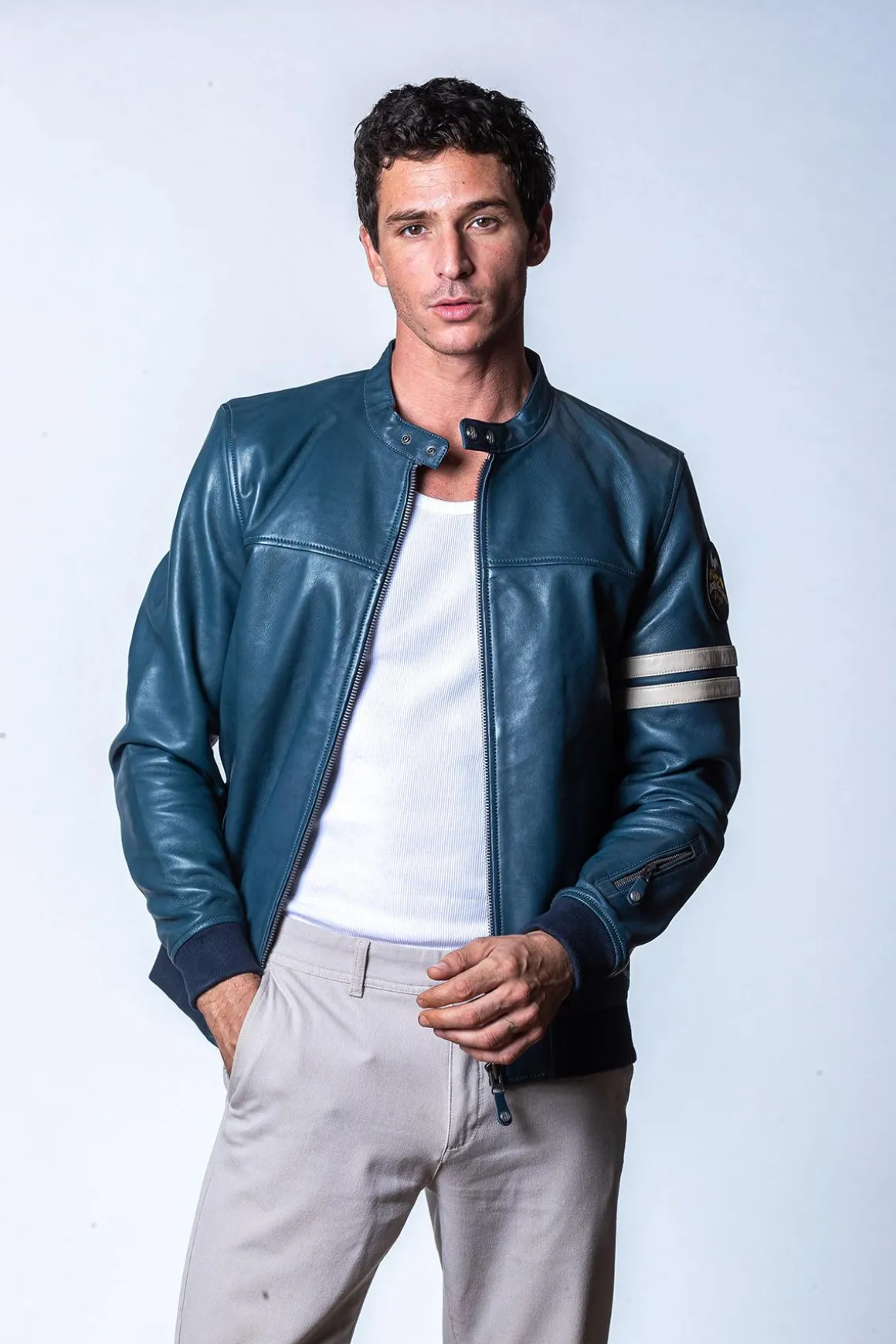 Blouson Homme Classic Legend Motors Miles Clm Royal Blue