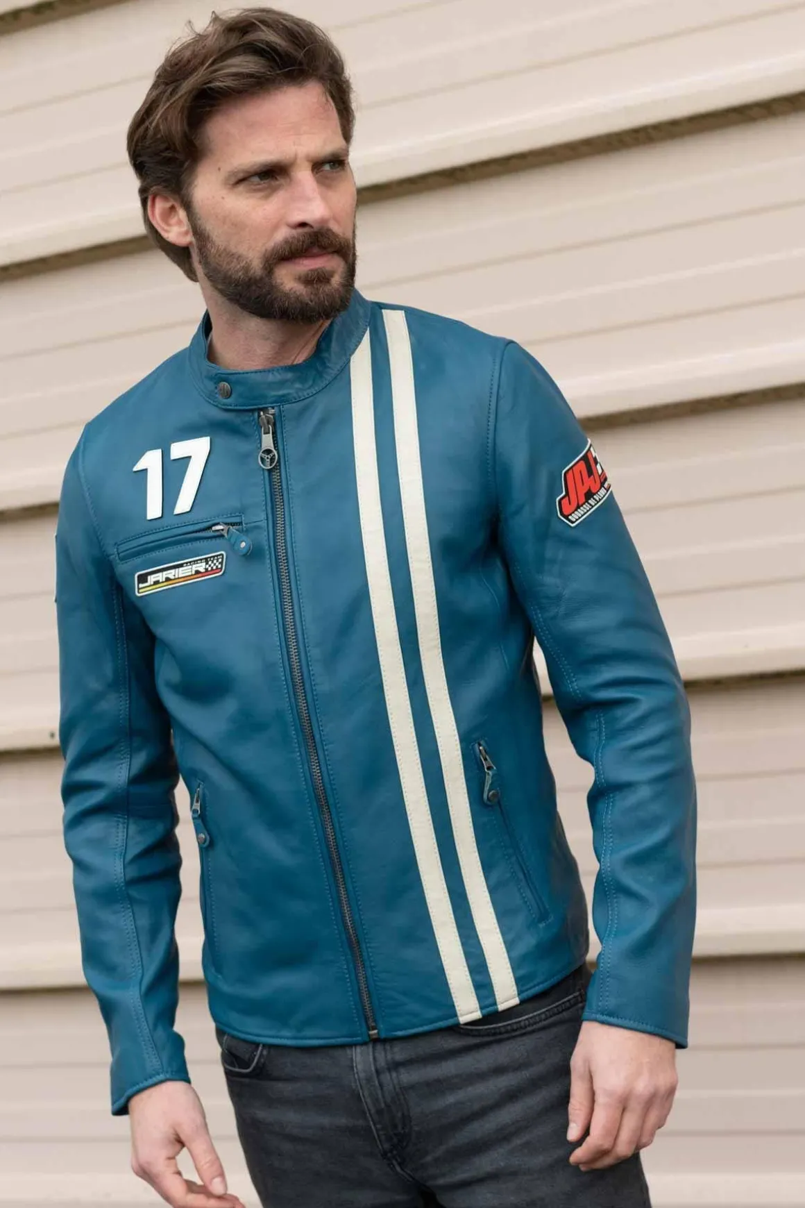 Blouson Homme Classic Legend Motors Jarier Ocean Blue