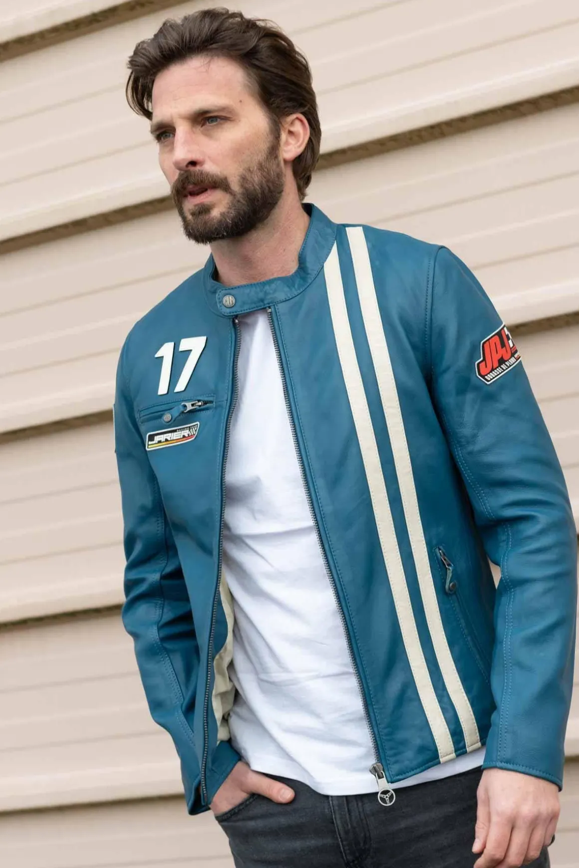 Blouson Homme Classic Legend Motors Jarier Ocean Blue