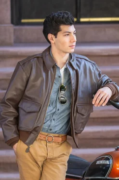 Blouson Homme Cockpit Usa Z2107H Brown