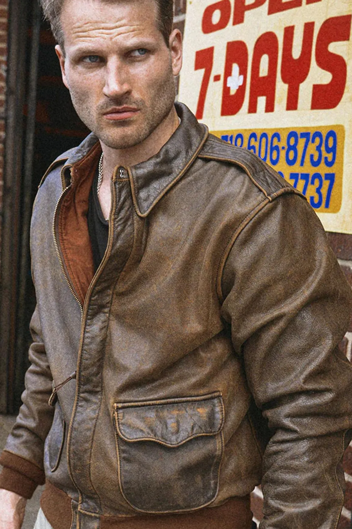 Blouson Homme Cockpit Usa Z21M028 Brown
