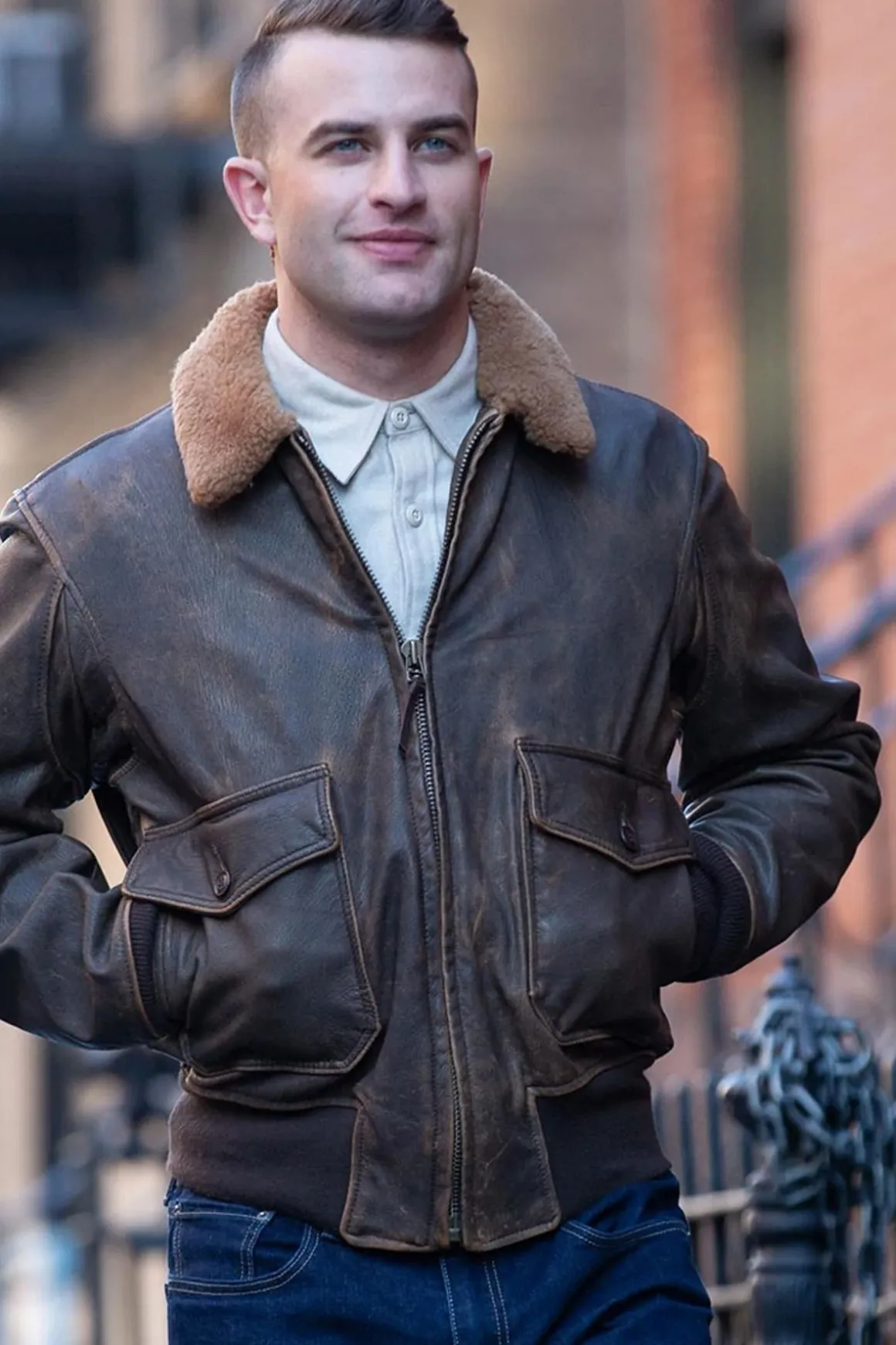 Blouson Homme Cockpit Usa Z21P007 Brown