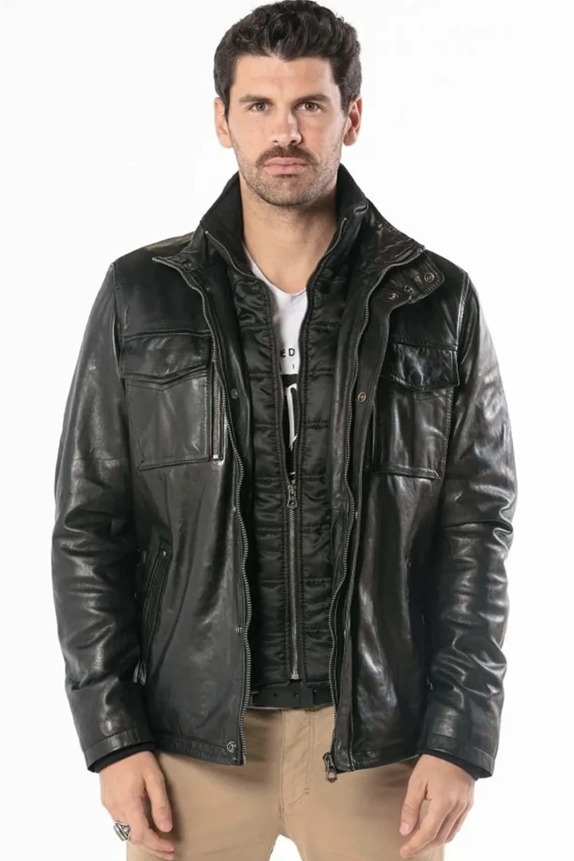 Blouson Homme Daytona Anderson Ic Sheep Tiger Black