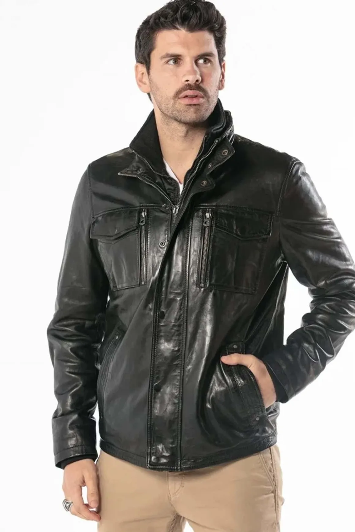Blouson Homme Daytona Anderson Ic Sheep Tiger Black