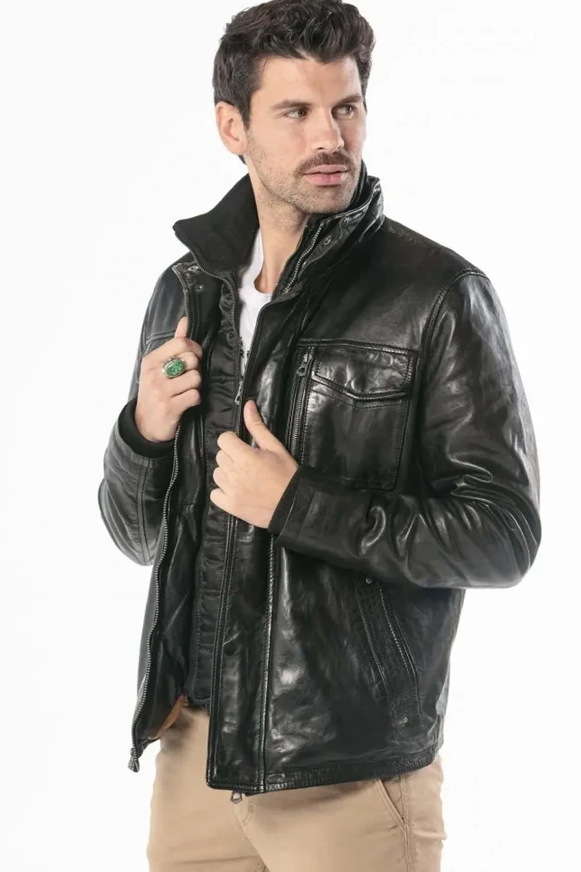 Blouson Homme Daytona Anderson Ic Sheep Tiger Black