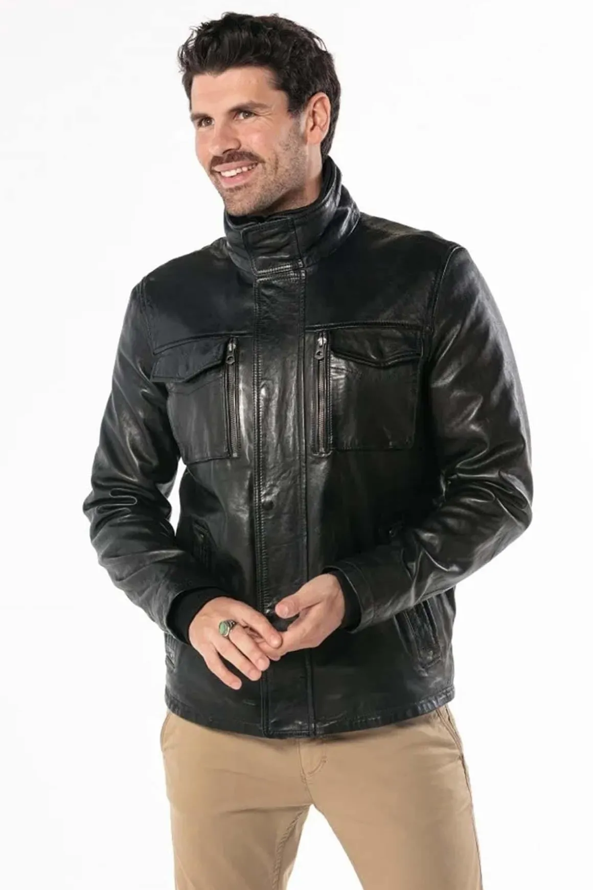 Blouson Homme Daytona Anderson Ic Sheep Tiger Black