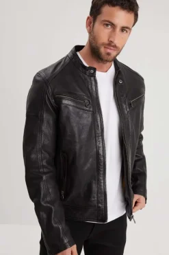 Blouson Homme Daytona Bishop Hood Lamb Paolo Black