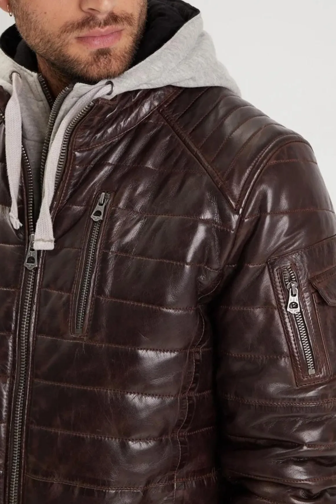Blouson Homme Daytona Britten Sheep Elegant Reddish Brown