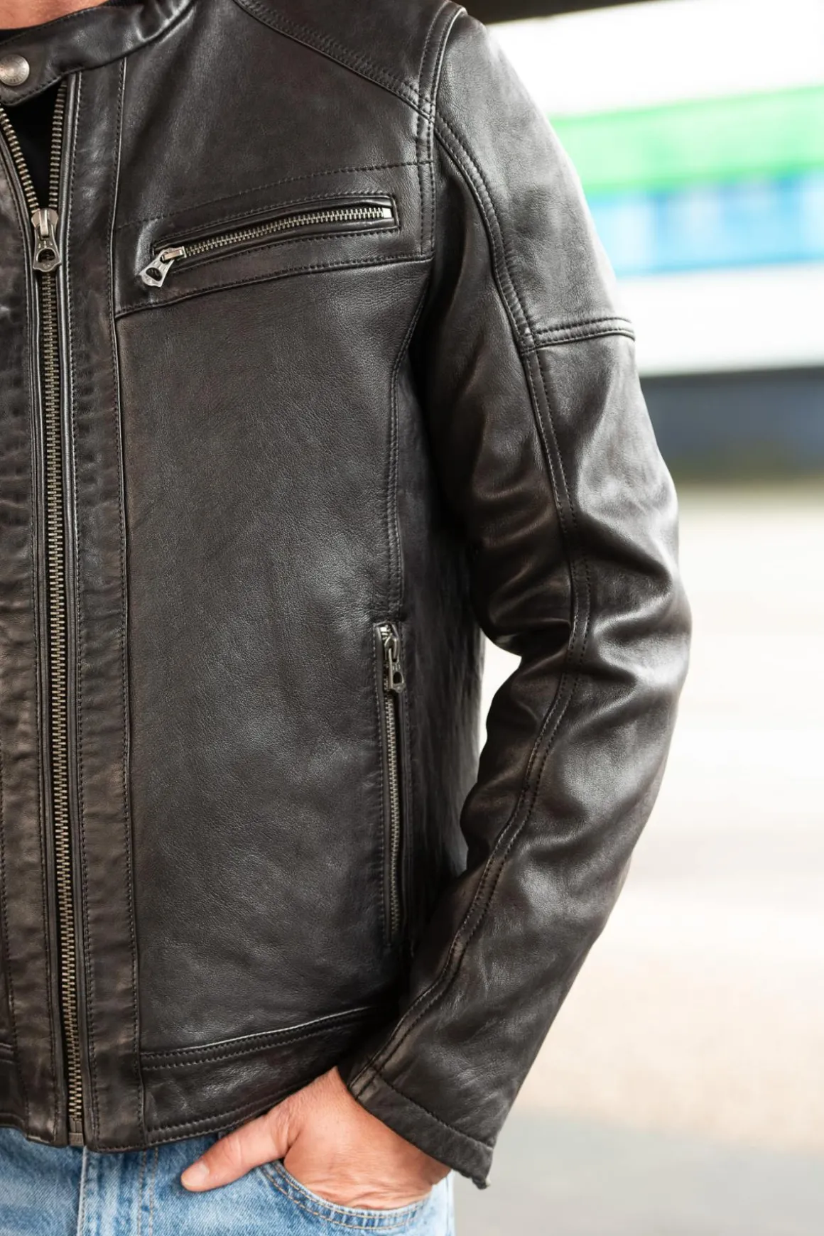 Blouson Homme Daytona Collins Lamb Paolo Black