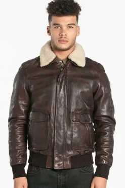 Blouson Homme Daytona Corsair Fur Sheep Petrol Brown
