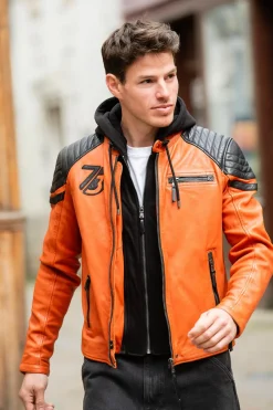 Blouson Homme Daytona Dodds Hood Lamb Vita Burnt Orange