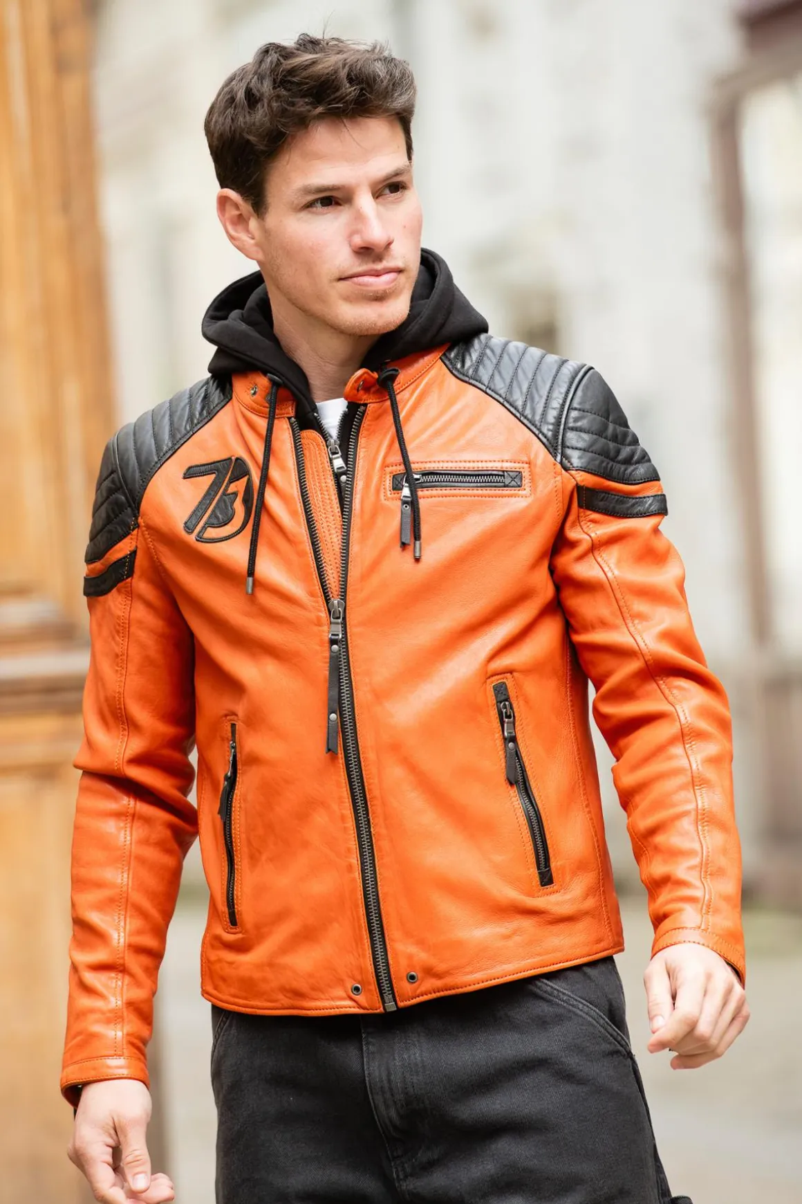 Blouson Homme Daytona Dodds Hood Lamb Vita Burnt Orange
