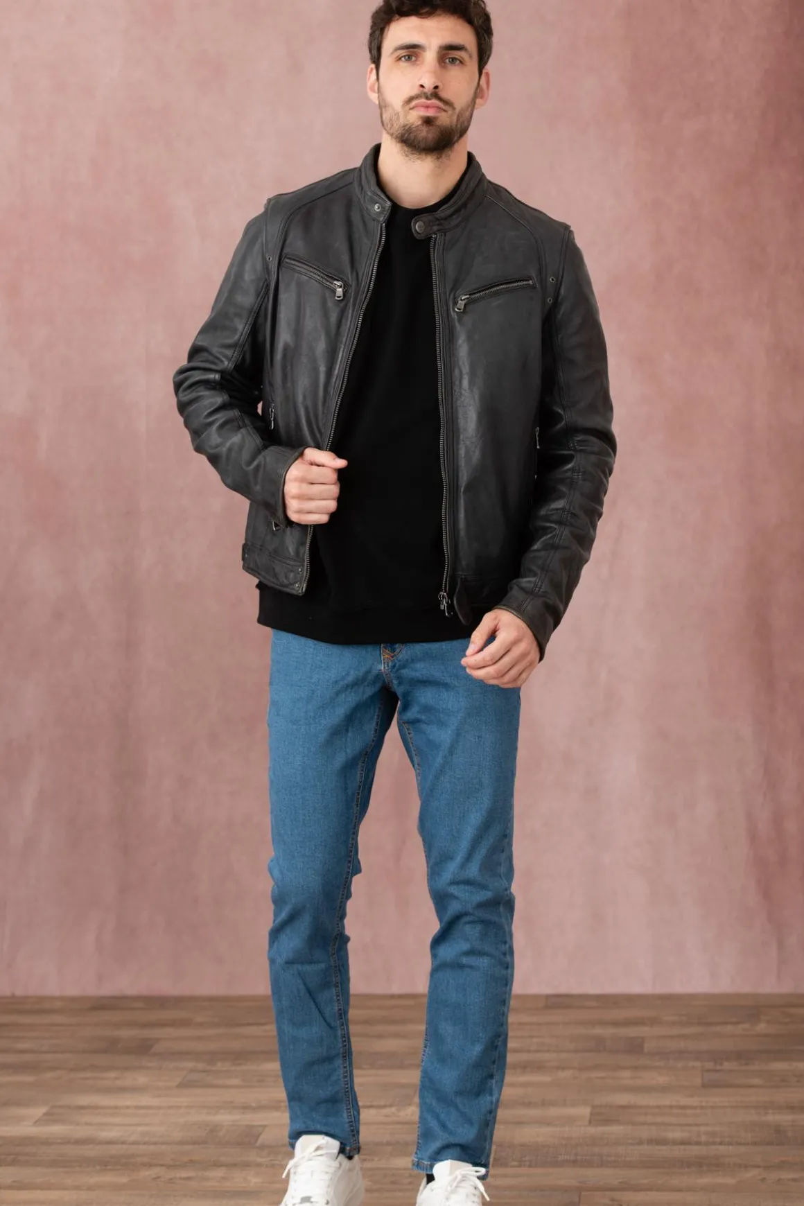 Blouson Homme Daytona Dustin Sheep Tiger Midnight Blue