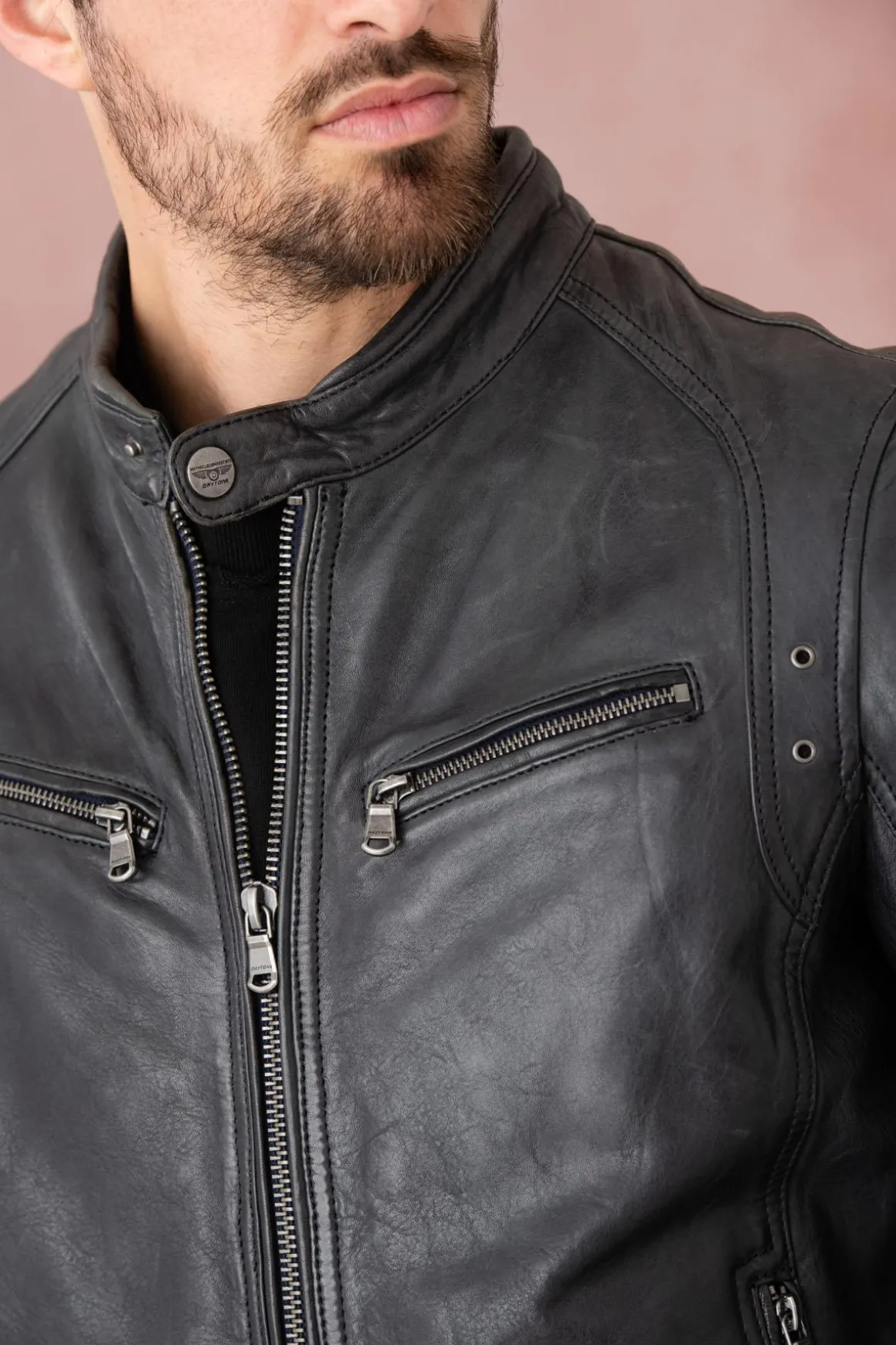 Blouson Homme Daytona Dustin Sheep Tiger Midnight Blue