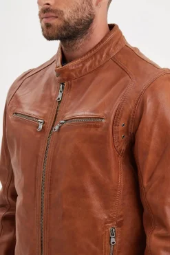 Blouson Homme Daytona Dustin Sheep Tiger Cognac