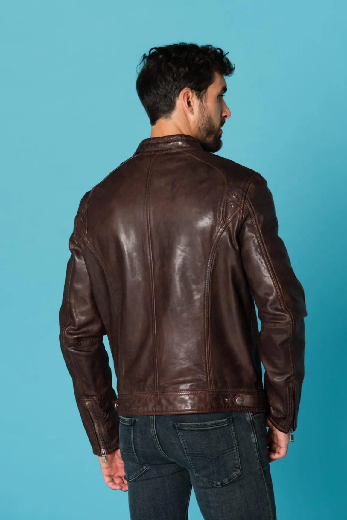 Blouson Homme Daytona Dustin Sheep Tiger Wine Brown