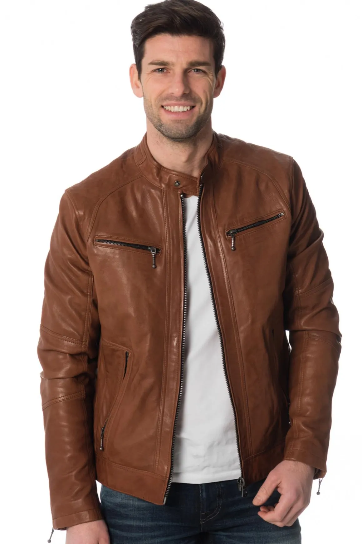 Blouson Homme Daytona Emerson Lamb Castel Dark Cognac