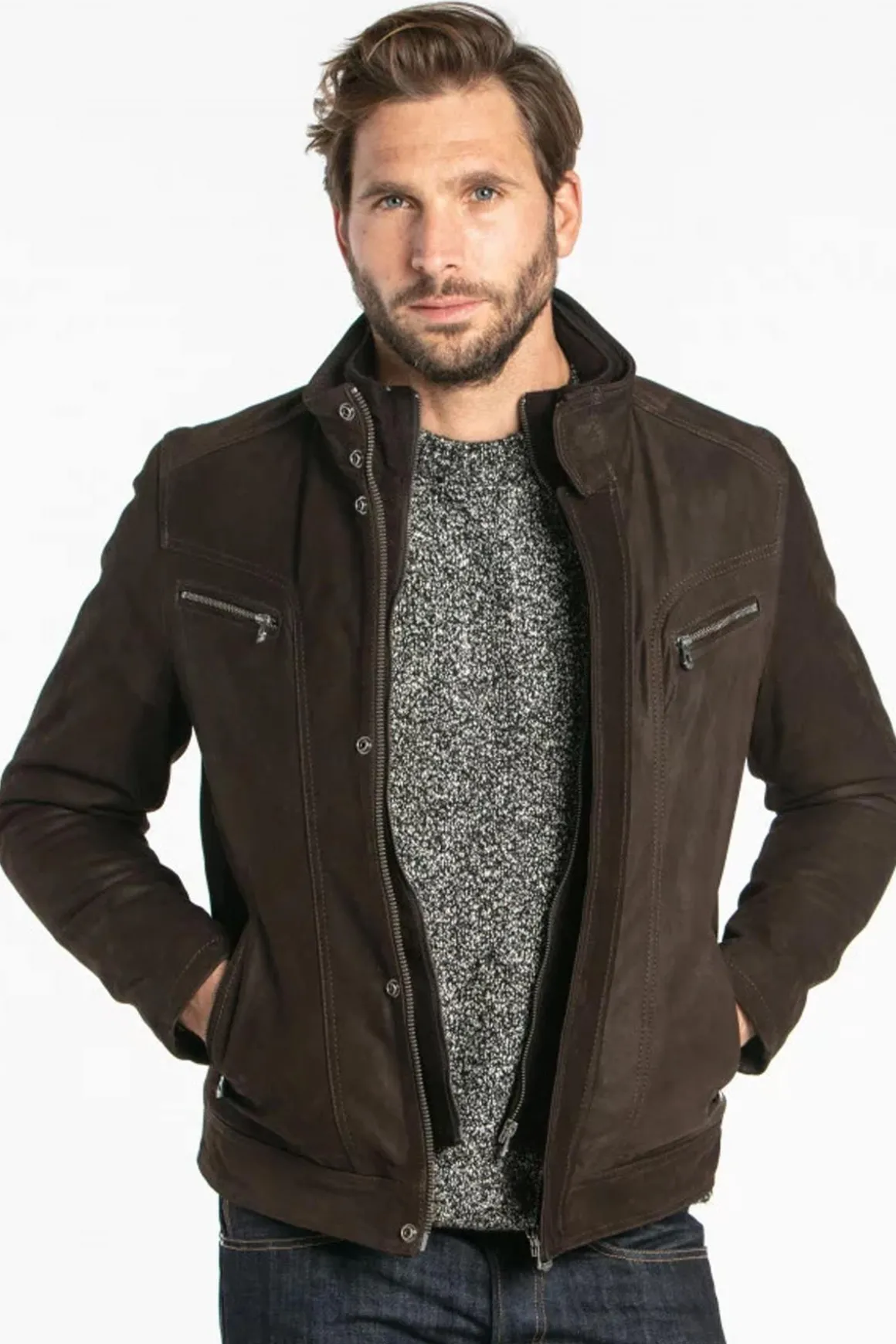 Blouson Homme Daytona Falcon Ic Cow Madison Brown
