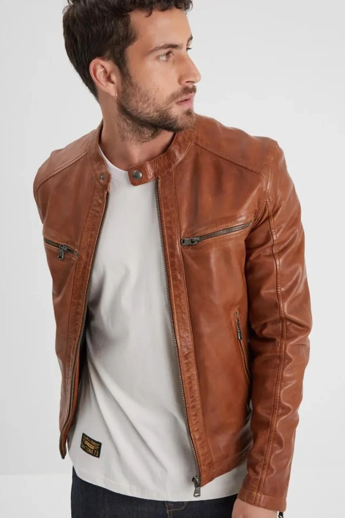 Blouson Homme Daytona Gafino Lamb Vita Cognac