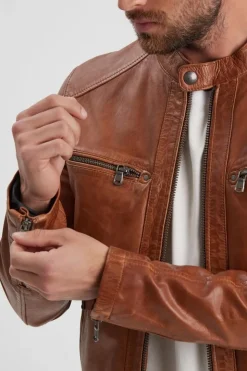 Blouson Homme Daytona Gafino Lamb Vita Cognac