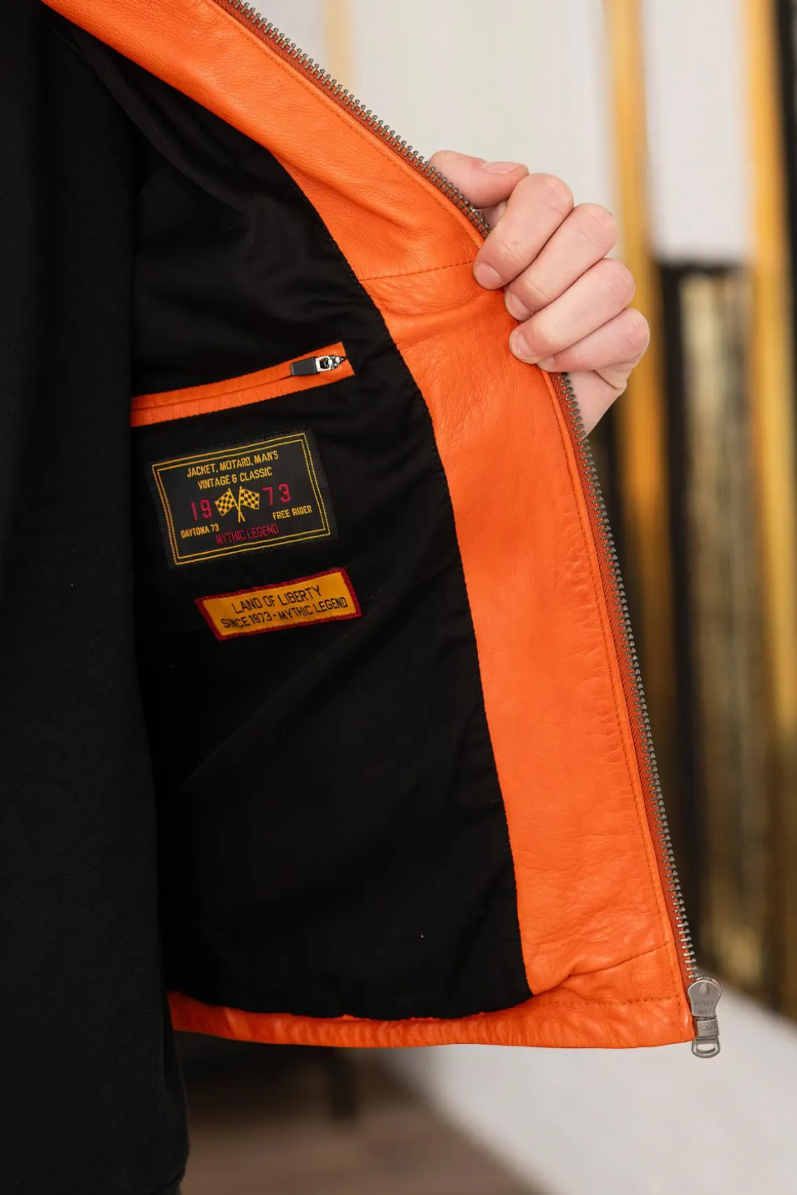 Blouson Homme Daytona Gafino Lamb Vita Orange