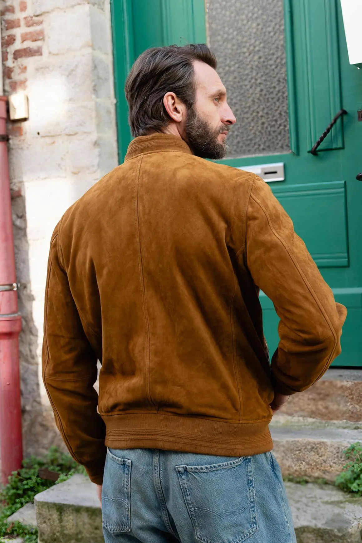 Blouson Homme Daytona Gila Goat Suede Cognac