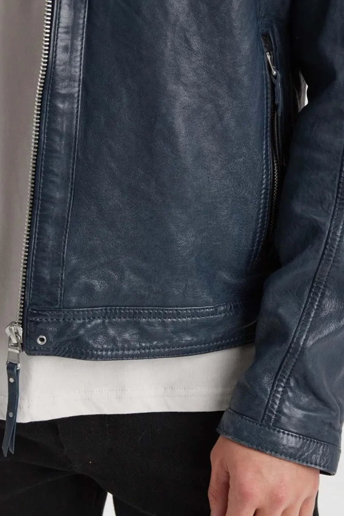 Blouson Homme Daytona Gladstone+Hood Lamb Vita Short Blue