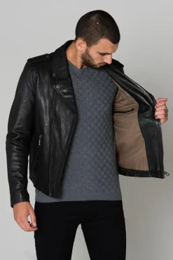Blouson Homme Daytona Golberg Lamb Paolo Black