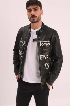 Blouson Homme Daytona Houghton Lamb Ermis Black