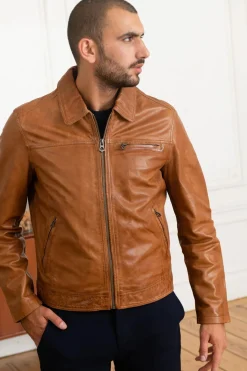 Blouson Homme Daytona Major Sheep Tiger Cognac
