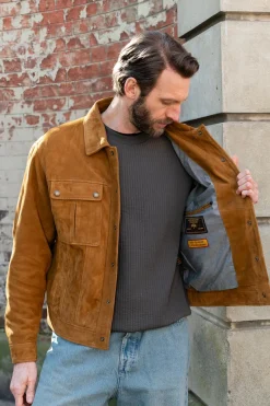 Blouson Homme Daytona Maripula Goat Suede Cognac