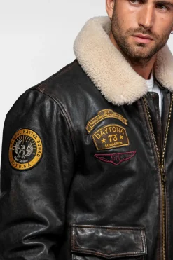 Blouson Homme Daytona Mock Lamb Ermis Black
