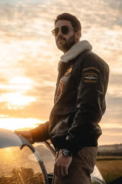 Blouson Homme Daytona Mock Lamb Ermis Black